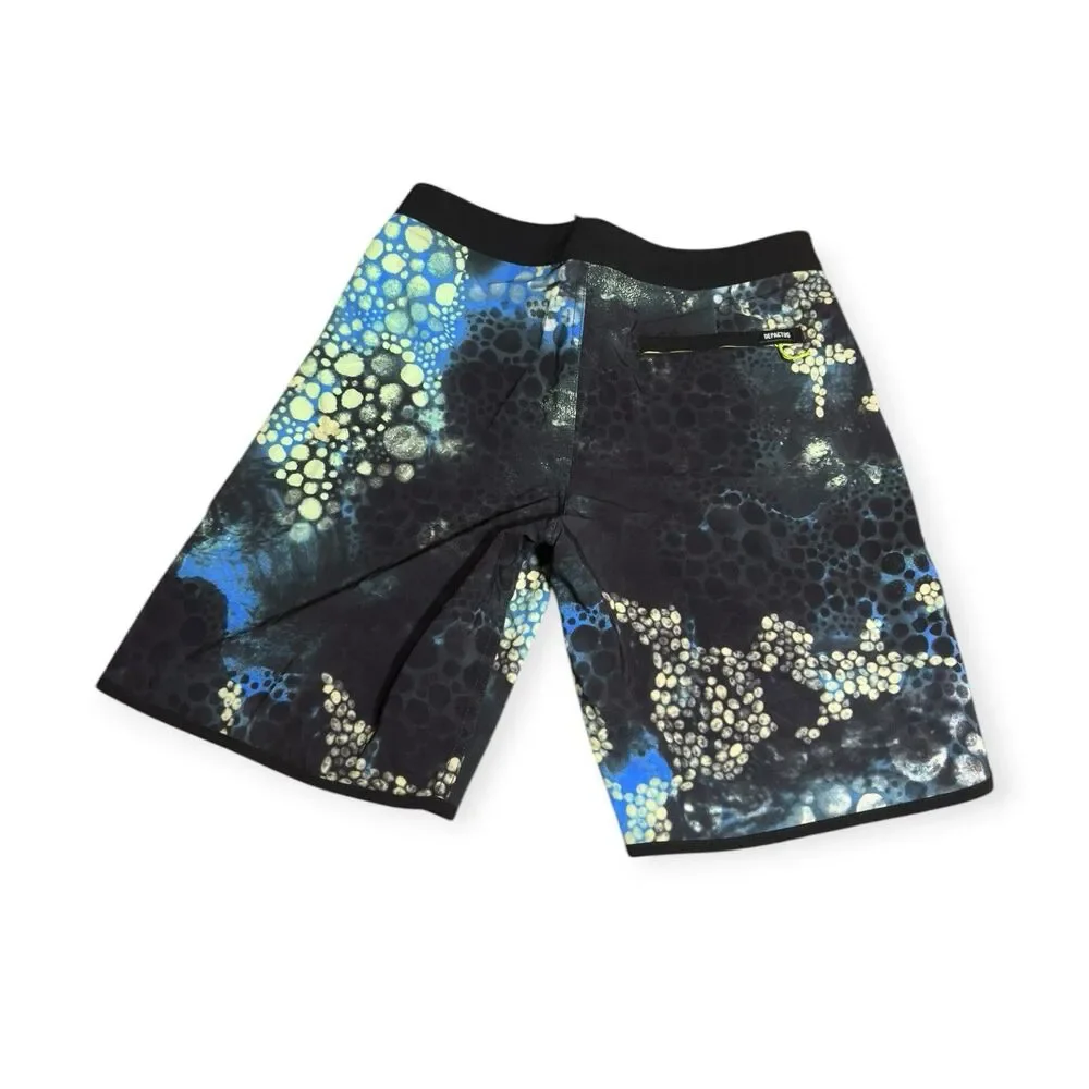 Depactus Head High Board Shorts Size 31 Blue Dark Gray Stretch‎ Beach BNWT